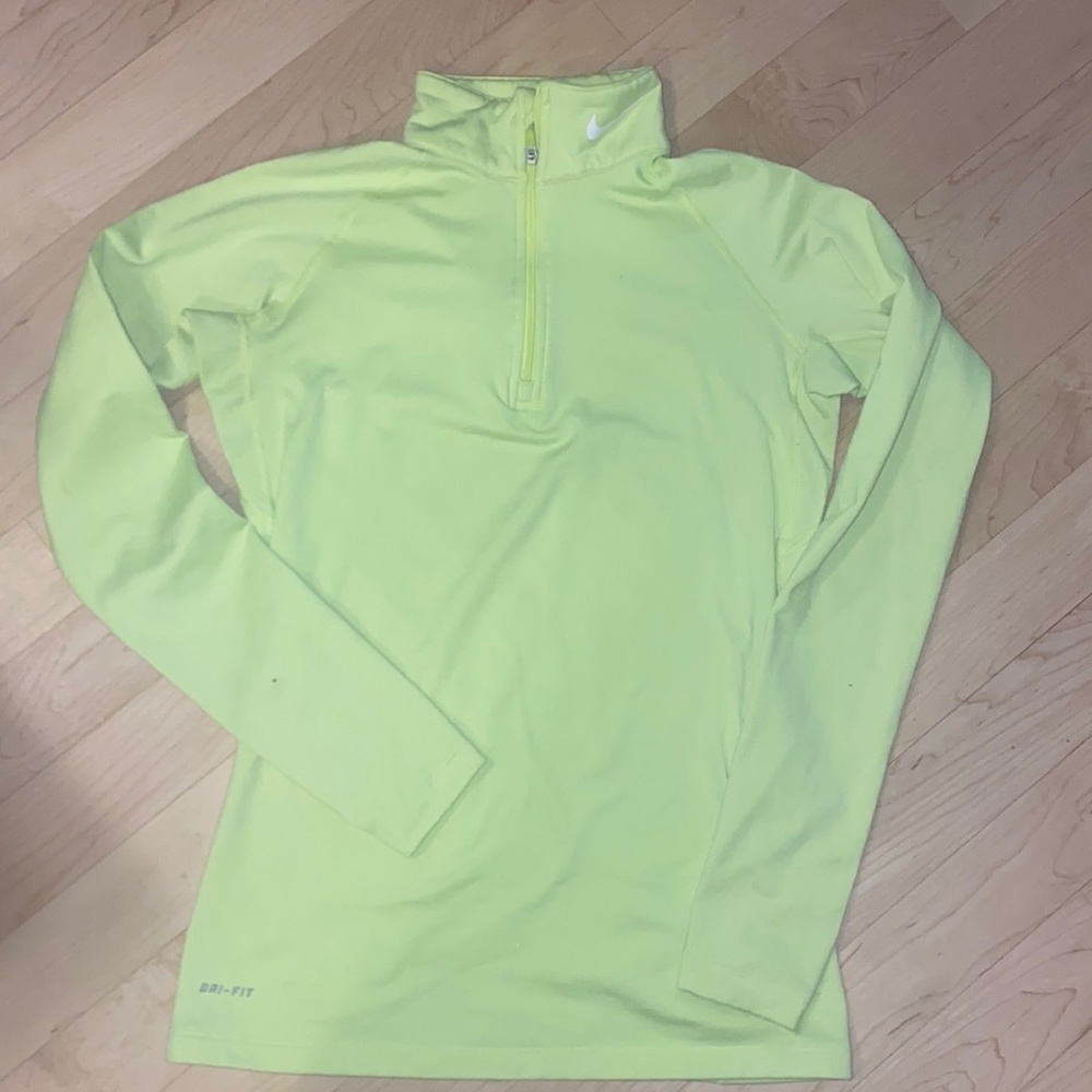 Neon Nike Pro dri-fit pullover